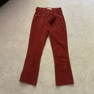 Madewell Cali-Demi Boot Size 27 Corduroy Jeans